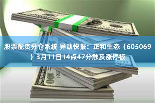 股票配资分仓系统 异动快报：正和生态（605069）3月11