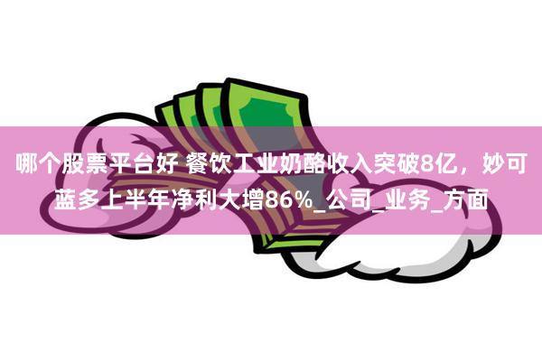 哪个股票平台好 餐饮工业奶酪收入突破8亿，妙可蓝多上半年净利